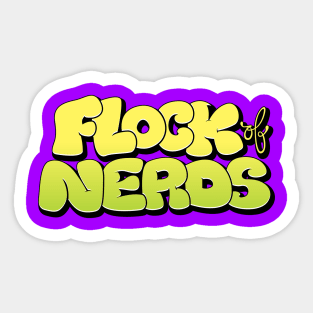 Flock of Nerds - Mellow Yellow Sticker